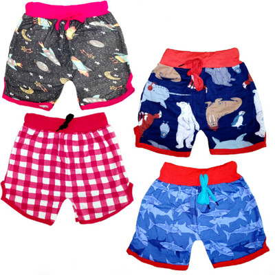 FRANSCART Short For Baby Girls Casual Printed Cotton Blend(Multicolor, Pack of 4)