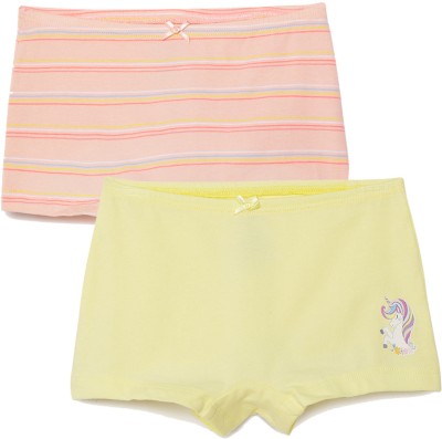 Charm n Cherish Short For Boys & Girls Casual Solid Cotton Blend(Yellow, Pack of 2)