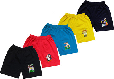 LITTLE PANDA Short For Baby Boys Casual Solid Hosiery, Cotton Blend(Multicolor, Pack of 5)