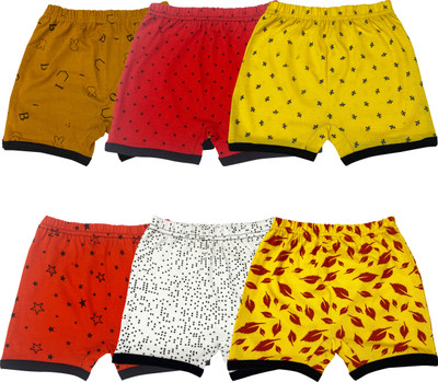 Ayvina Short For Baby Boys & Baby Girls Casual Printed Cotton Blend(Multicolor, Pack of 6)