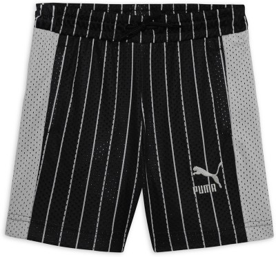 PUMA Short For Boys Casual Printed Polyester(Black, Pack of 1)