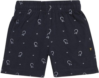 PROTEENS Short For Boys Casual Printed Cotton Blend(Blue, Pack of 1)