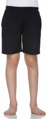 BodyCare Short For Baby Boys Casual Solid Pure Cotton(Black, Pack of 1)