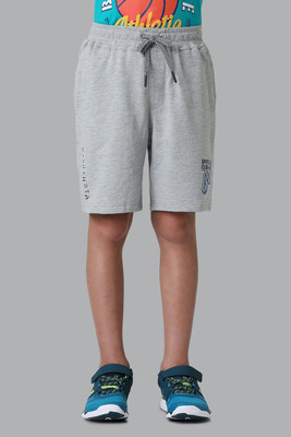 VAN HEUSEN Short For Boys Casual Solid Polycotton(Grey, Pack of 1)