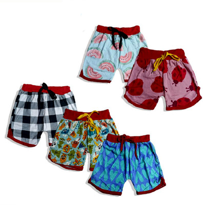 ASHOKA Short For Girls Casual Printed Cotton Blend(Multicolor, Pack of 5)