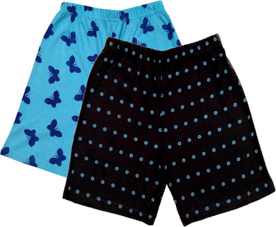 Kavyu Short For Boys Casual Printed Cotton Blend(Multicolor, Pack of 2)