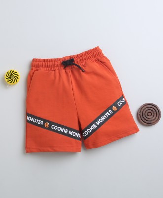 BUMZEE Short For Boys Casual Solid Hosiery(Orange, Pack of 1)