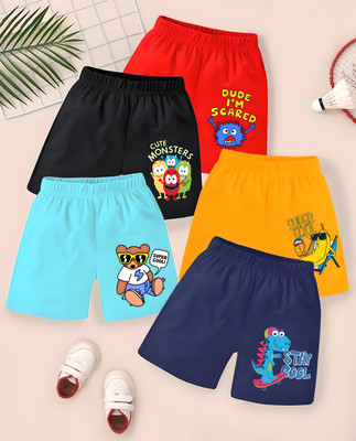 TinyTrend Short For Boys & Girls Casual Printed Cotton Blend(Multicolor, Pack of 5)