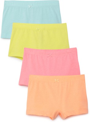 Charm n Cherish Short For Girls Casual Solid Cotton Blend(Multicolor, Pack of 4)