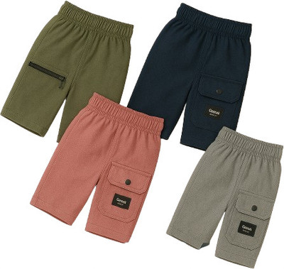Cauchy Short For Boys & Girls Sports Solid Cotton Blend(Multicolor, Pack of 3)