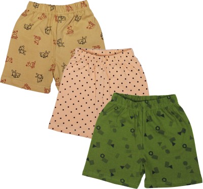 Ayvina Short For Boys & Girls Casual Printed Pure Cotton(Multicolor, Pack of 3)