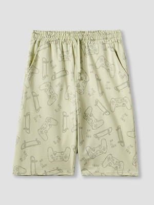 JUNIORS by Babyshop Short For Boys Casual Printed Pure Cotton(Green, Pack of 1)