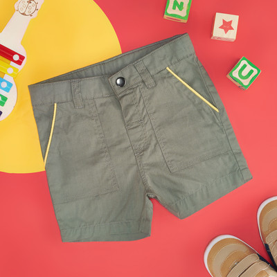 Pantaloons Baby Short For Baby Boys Casual Solid Pure Cotton(Green, Pack of 1)