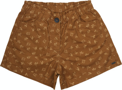PETER ENGLAND Short For Boys Casual Printed Pure Cotton(Brown, Pack of 1)