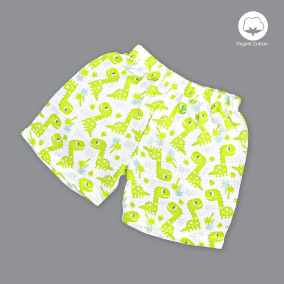 Born Babies Short For Baby Boys & Baby Girls Casual Printed Pure Cotton(Green, Pack of 1)