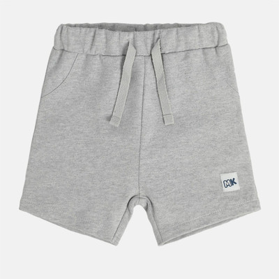 MINI KLUB Short For Baby Boys Casual Solid Cotton Blend(Grey, Pack of 1)