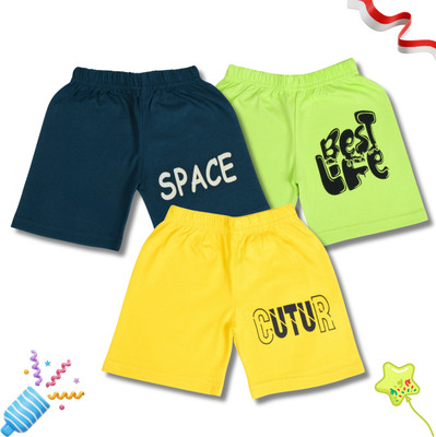 Worton Fashion Short For Baby Boys Casual Printed Pure Cotton(Multicolor, Pack of 3)