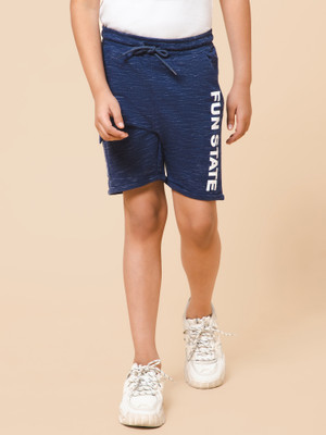 PROVOGUE Short For Boys Casual Printed Cotton Blend(Blue, Pack of 1)