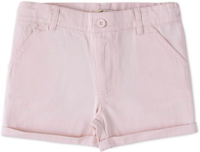 JusCubs Short For Girls Casual Solid Pure Cotton(Pink, Pack of 1)