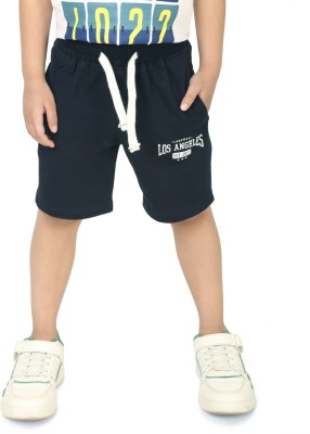 THE HOTDOG CO Short For Boys Casual Solid Pure Cotton(Dark Blue, Pack of 1)