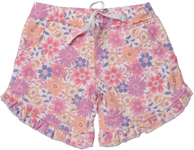 GEETANJALIERA Short For Baby Boys & Baby Girls Casual Floral Print Fleece(Pink, Pack of 1)