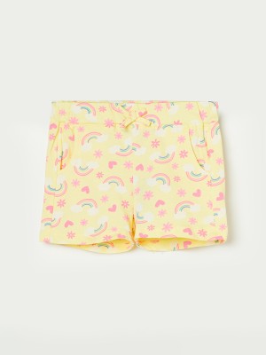 Juniors by Lifestyle Short For Baby Girls Casual Solid Cotton Blend(Yellow, Pack of 1)