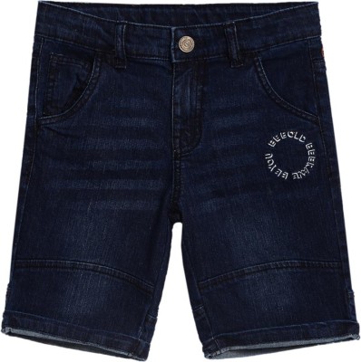 V-MART Short For Boys Casual Solid Pure Cotton(Dark Blue, Pack of 1)