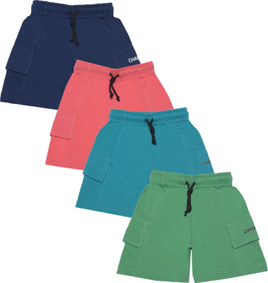 Dollar Champion Kids Short For Boys Casual Solid Pure Cotton(Multicolor, Pack of 4)