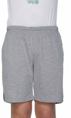 BodyCare Short For Baby Boys Casual Solid Pure Cotton(Grey, Pack of 1)