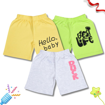 Worton Fashion Short For Baby Boys Casual Printed Pure Cotton(Multicolor, Pack of 3)