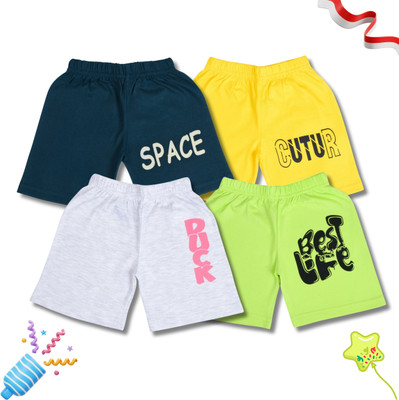 Worton Fashion Short For Baby Boys Casual Printed Pure Cotton(Multicolor, Pack of 4)