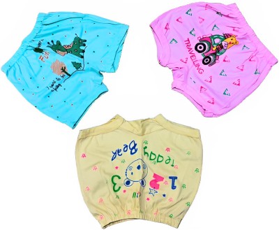 Trinch Short For Baby Boys & Baby Girls Casual Printed Pure Cotton(Multicolor, Pack of 3)