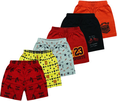 MIST N FOGG Short For Boys & Girls Casual Printed Cotton Blend(Multicolor, Pack of 6)