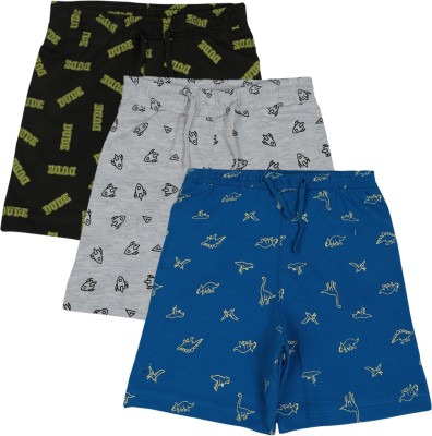 BodyCare Short For Baby Boys Casual Printed Pure Cotton(Multicolor, Pack of 3)