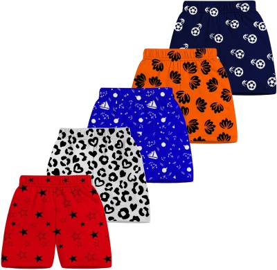 MIST N FOGG Short For Boys & Girls Casual Printed Cotton Blend(Multicolor, Pack of 5)