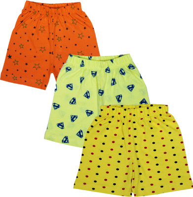 MYO Short For Boys & Girls Casual Printed Pure Cotton(Multicolor, Pack of 3)