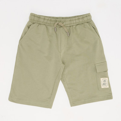 Pantaloons Junior Short For Boys Casual Solid Cotton Blend(Light Green, Pack of 1)