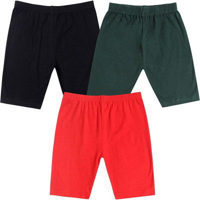 NEEORT TREND Short For Boys & Girls Casual Self Design Cotton Blend(Multicolor, Pack of 3)