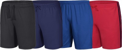 rjm Solid Men Multicolor Sports Shorts