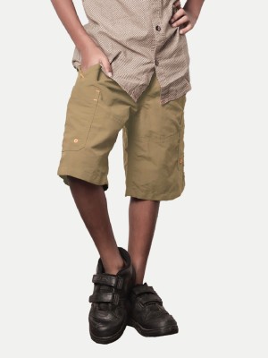 Rad prix Short For Boys Casual Solid Pure Cotton(Beige, Pack of 1)