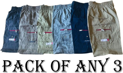 Payodhi Short For Boys & Girls Casual Solid Cotton Blend(Multicolor, Pack of 6)