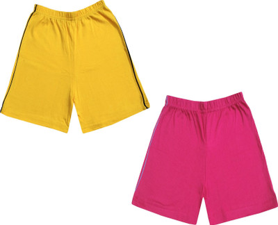 Kavyu Short For Boys Casual Solid Pure Cotton(Multicolor, Pack of 2)
