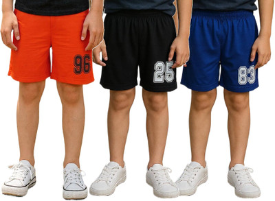 Clothe Funn Short For Boys Casual Printed Pure Cotton(Multicolor, Pack of 3)