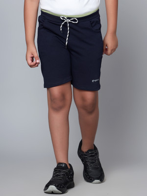 SIGMA Short For Boys Casual Solid Polyester(Dark Blue, Pack of 1)