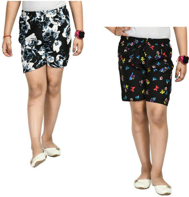 Kavyu Short For Boys Casual Printed, Floral Print Crepe(Multicolor, Pack of 3)