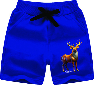 diamond art collection Short For Boys & Girls Casual Animal Print Cotton Jersey(Blue, Pack of 1)