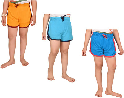 IndiWeaves Short For Boys Casual Solid Pure Cotton(Multicolor, Pack of 3)
