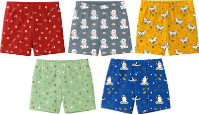 Funtus Short For Baby Boys & Baby Girls Casual Printed Cotton Blend(Multicolor, Pack of 5)
