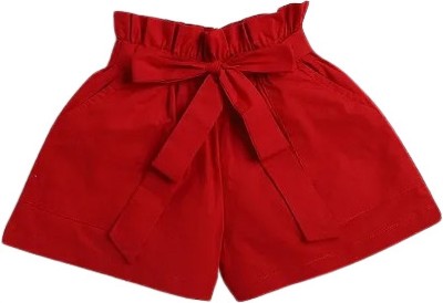 Aww Hunnie Short For Baby Girls Casual Solid Pure Cotton(Red, Pack of 28)