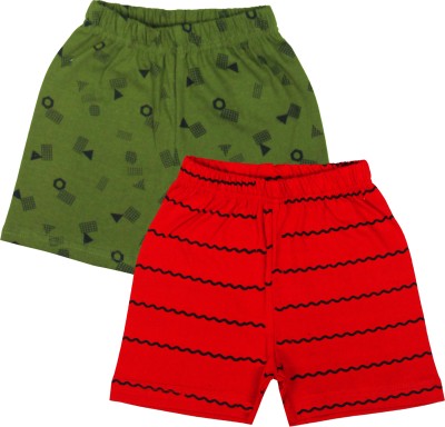 DIAZ Short For Boys & Girls Casual Printed Pure Cotton(Green, Pack of 2)